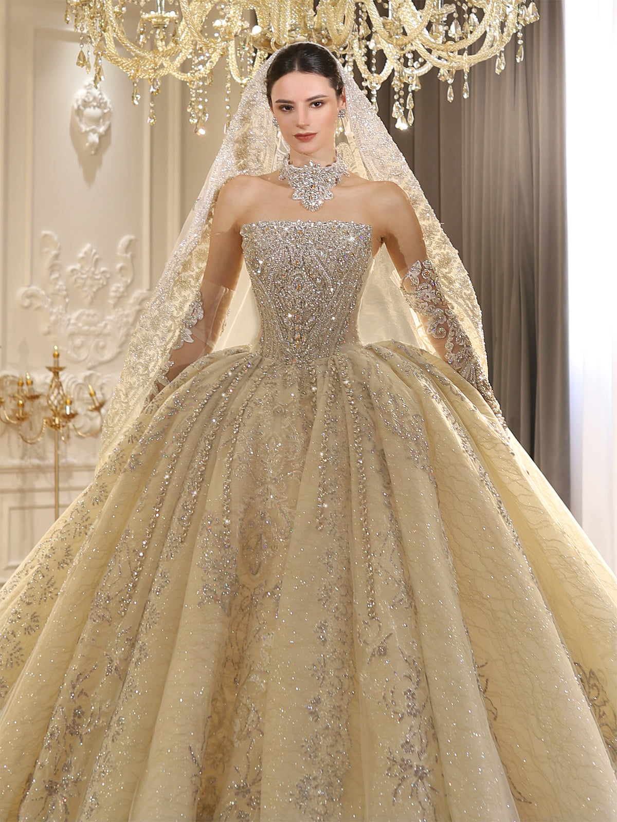 amanda novias luxury wedding dress Amanda Novias, Custom Made Luxury Lace Hand beading wedding dress New Wedding Dress Save 63%