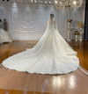 Beading Luxury Long Veil 3*4 Sizes Ivory Color Down Part Plain Tulle With Comb