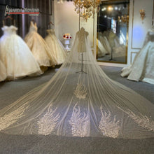  Luxury full beading veil